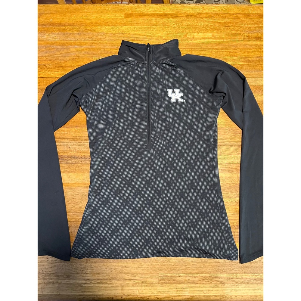 ProEdge Women Small Gray UK Kentucky Wildcats Quarter Zip Athletic Pullover